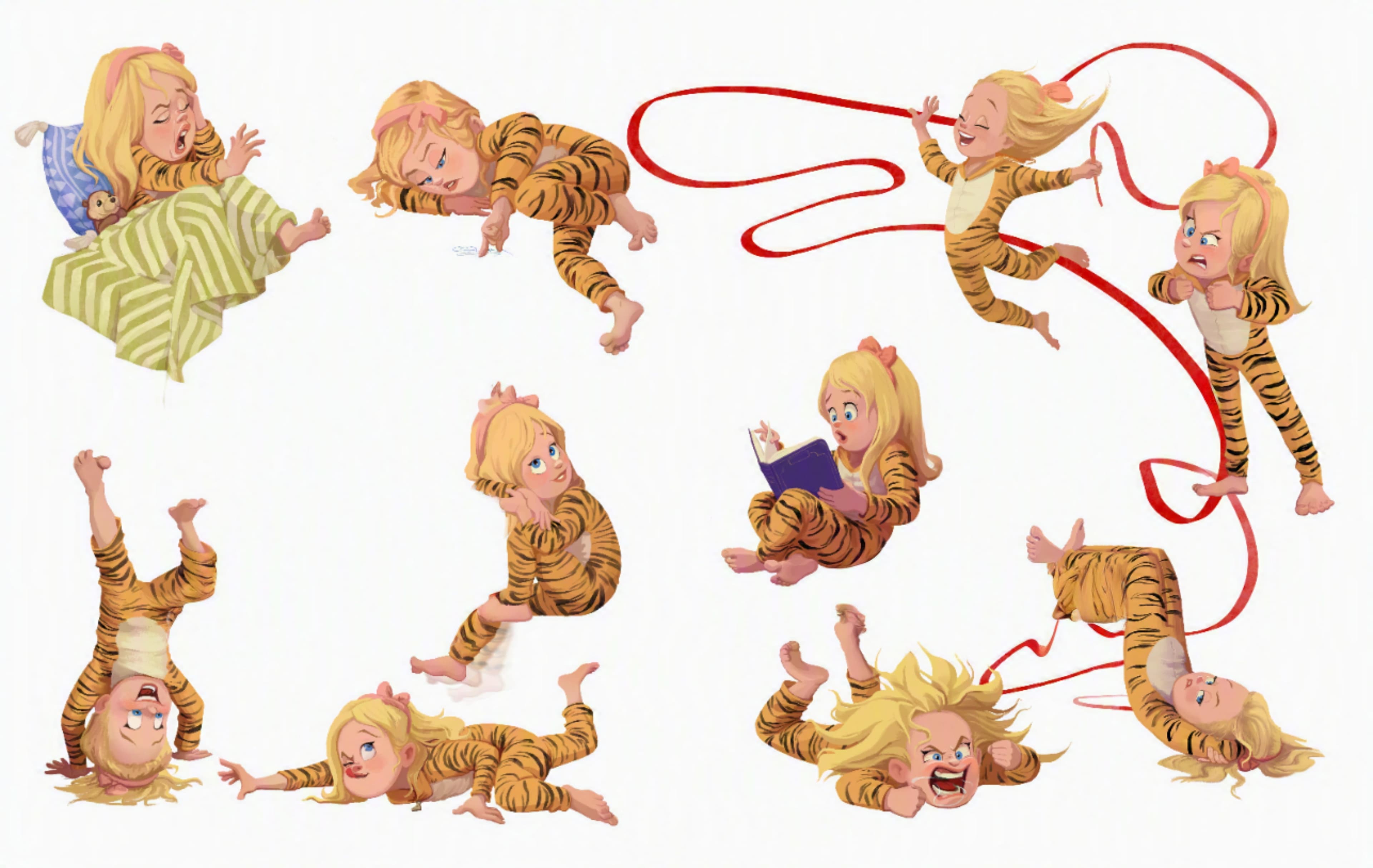 Lilly surrounded by many feelings
